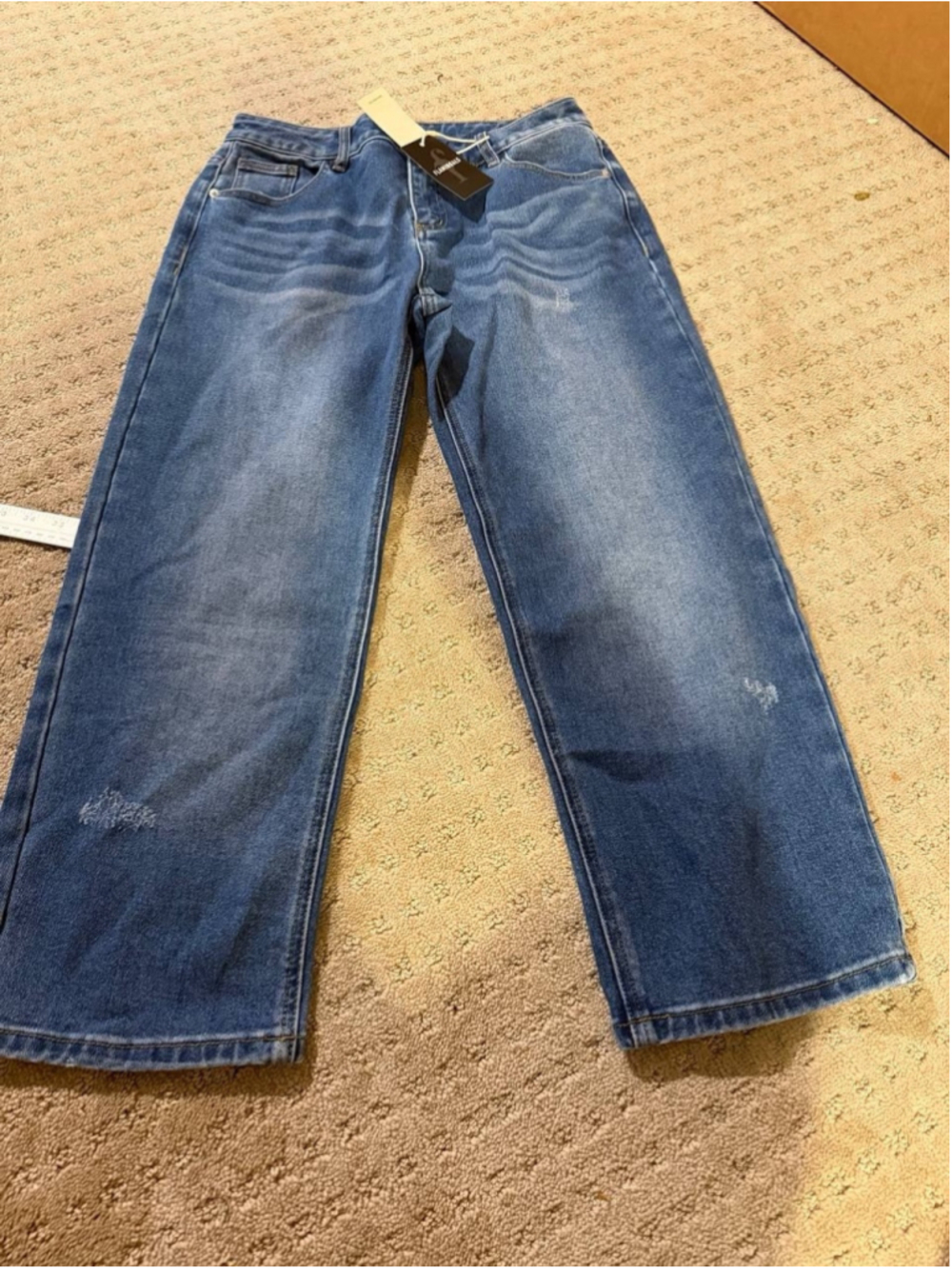 Flamingals Crop Leg Stretchy Denim Jeans Size L